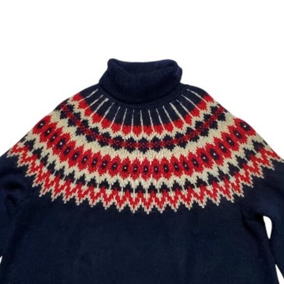 NWT Gap Split-Hem Fair Isle Wool Blend Sweater Size XL - Picture 3 of 8